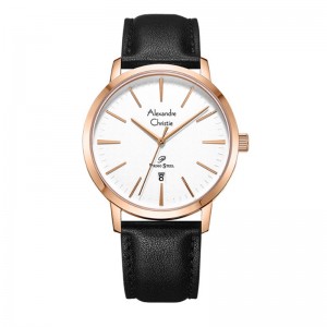 Alexandre Christie AC 1028 Rosegold White Man Leather MDLRGSL